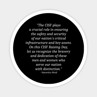 Quote About CISF Raising Day Magnet